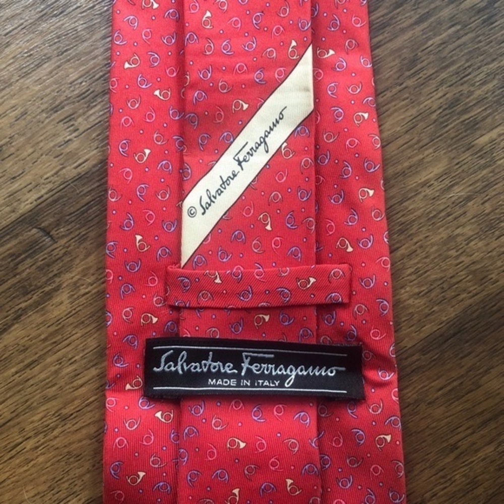 Salvatore Ferragamo Red Silk Tie